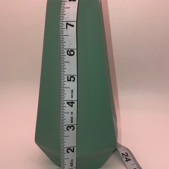 IKEA Älmhult Ceramic Decorative Vase Geometric Pastel Blue Turquoise Green 8” - Picture 6 of 8